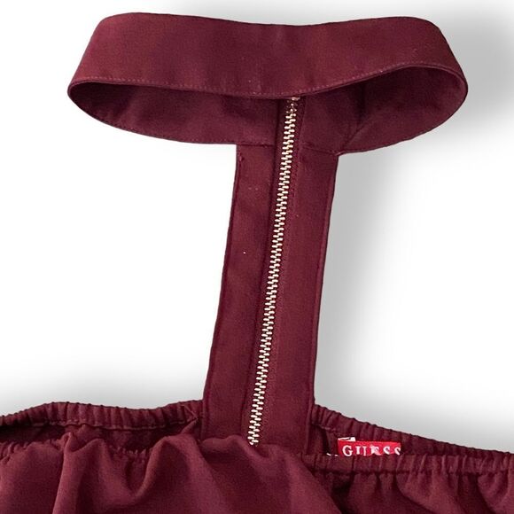 Guess Off Shoulder Choker Top with Flowy Bell Sleeves - Picture 2 of 5